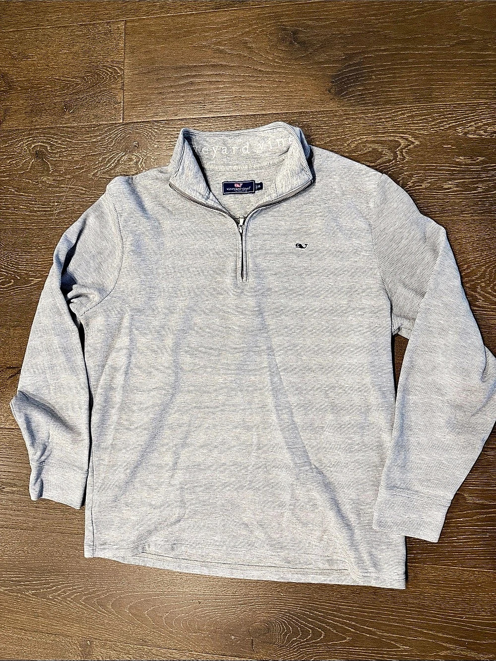 vineyard vines Saltwater Stripe Quarter-Zip Pullover Men's XL